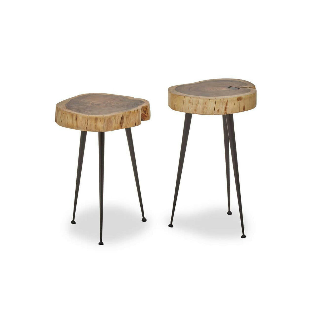 Nandri Set Of 2 Acacia Wood Side Tables.