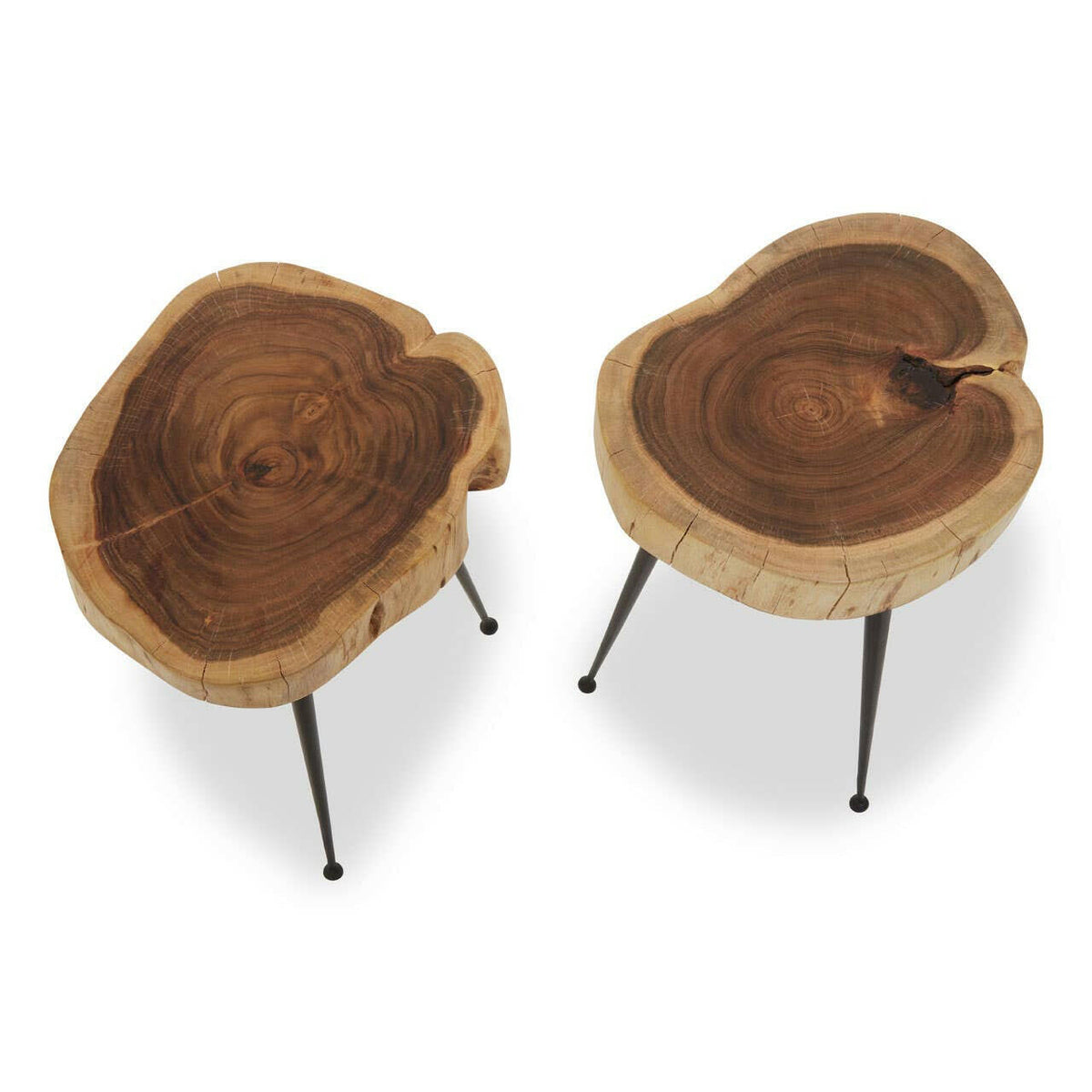 Nandri Set Of 2 Acacia Wood Side Tables.