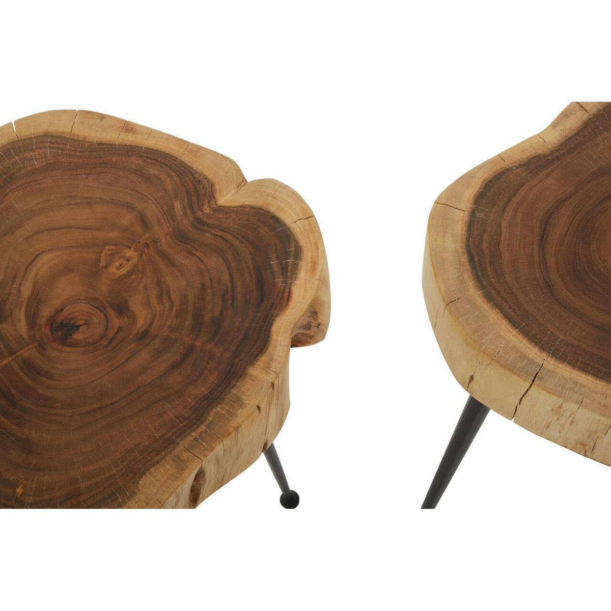 Nandri Set Of 2 Acacia Wood Side Tables.