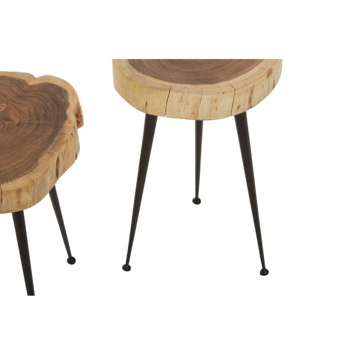 Nandri Set Of 2 Acacia Wood Side Tables.