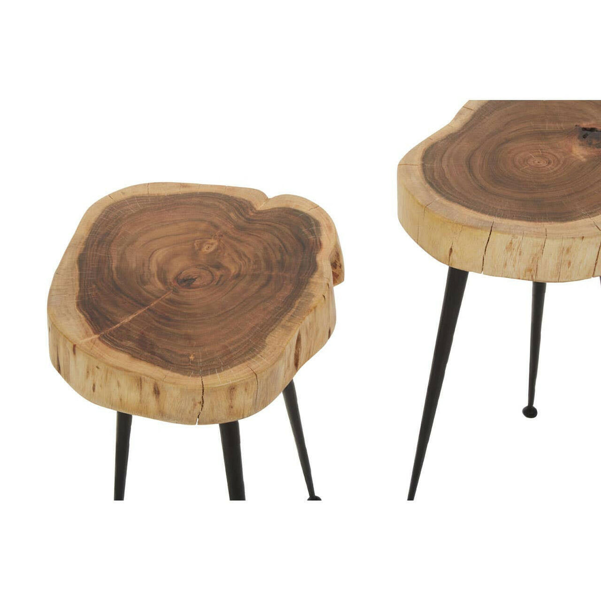 Nandri Set Of 2 Acacia Wood Side Tables.