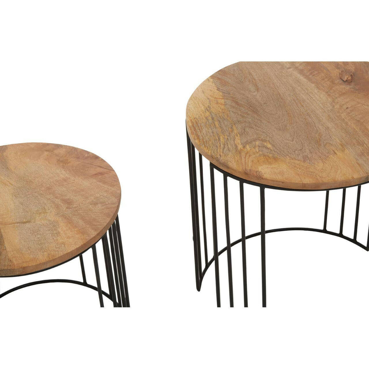 Nandri Set Of 2 Mango Wood Side Tables.