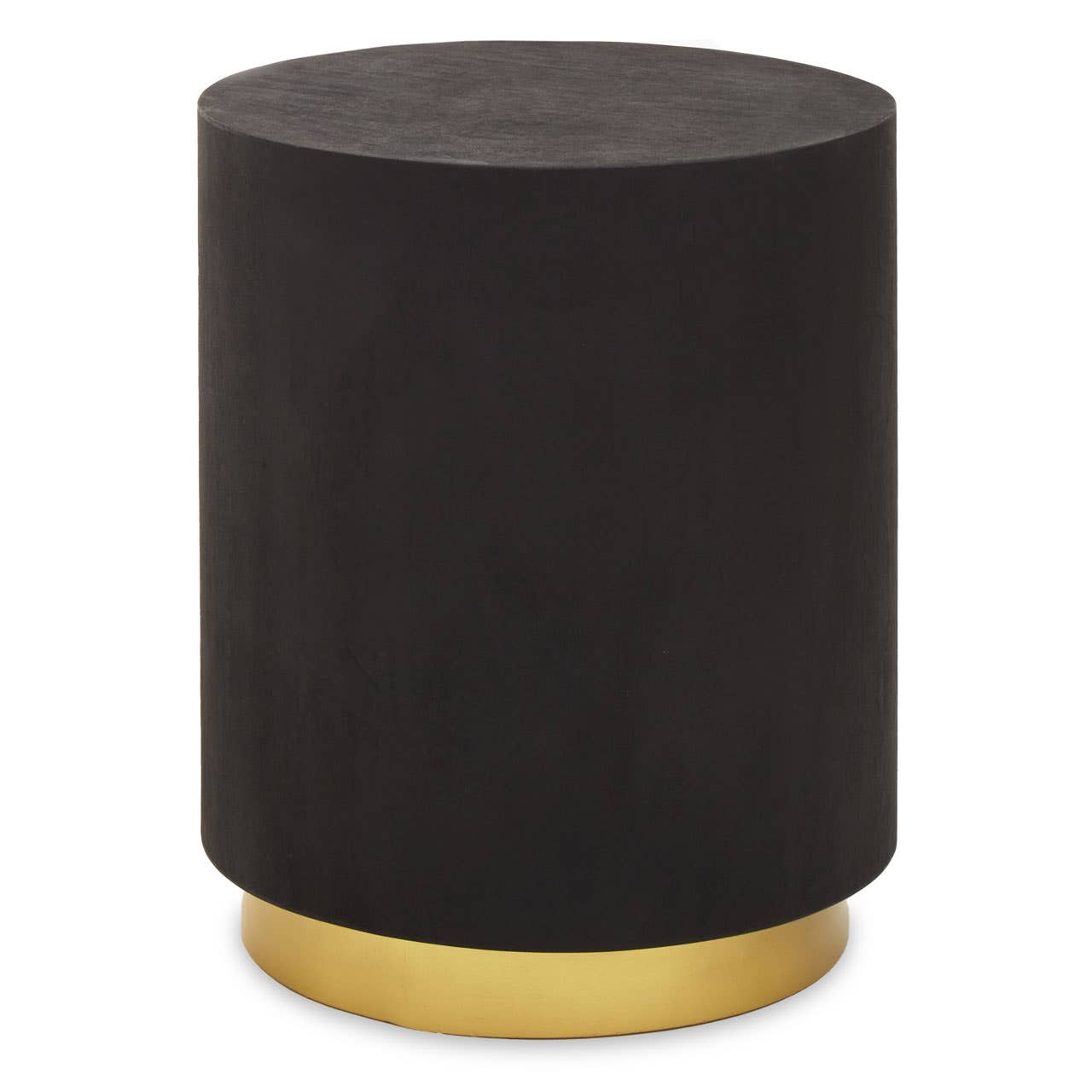 Noosa & Co. Living Naro Black And Gold Concrete Look Side Table House of Isabella UK