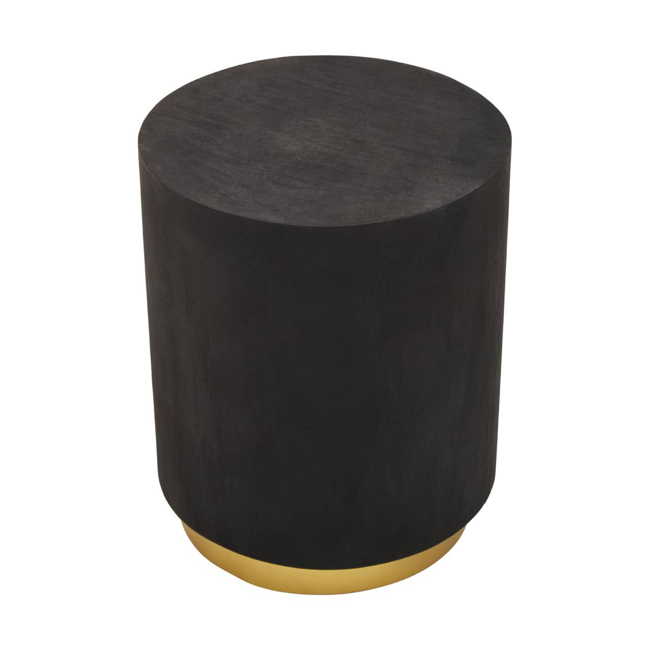 Noosa & Co. Living Naro Black And Gold Concrete Look Side Table House of Isabella UK