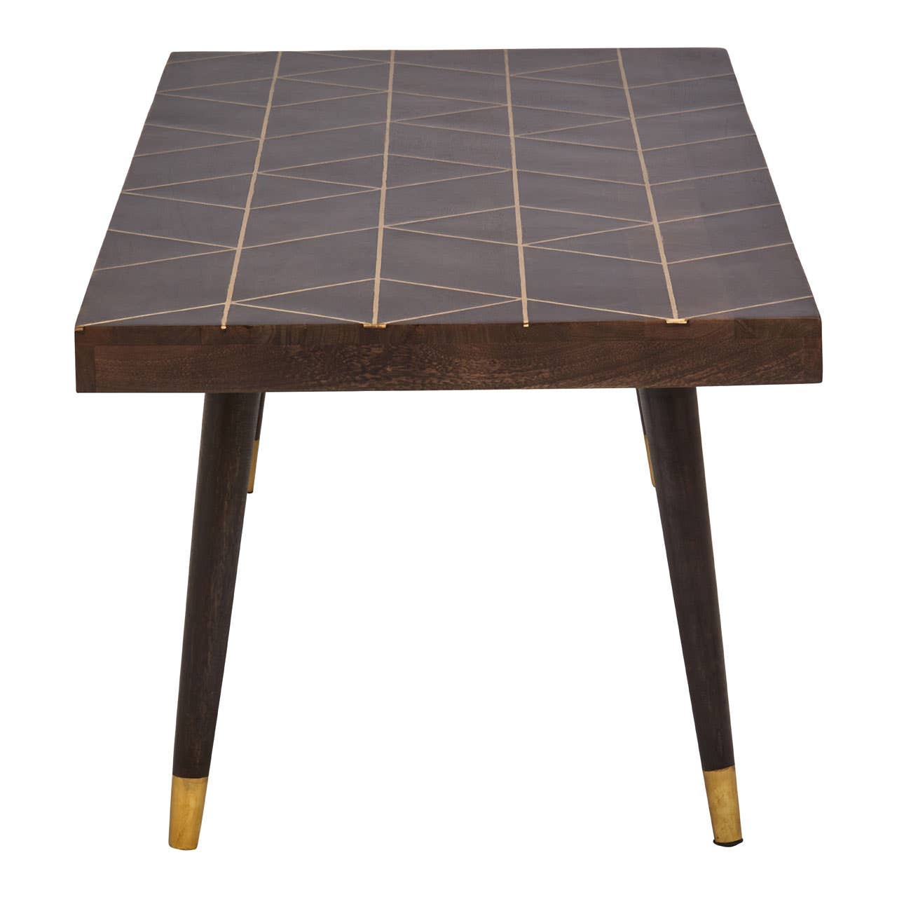 Noosa & Co. Living Naro Mango Wood And Gold Finishing Coffee Table House of Isabella UK