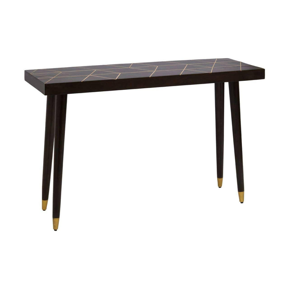 Naro Mango Wood And Gold Finishing Console Table.