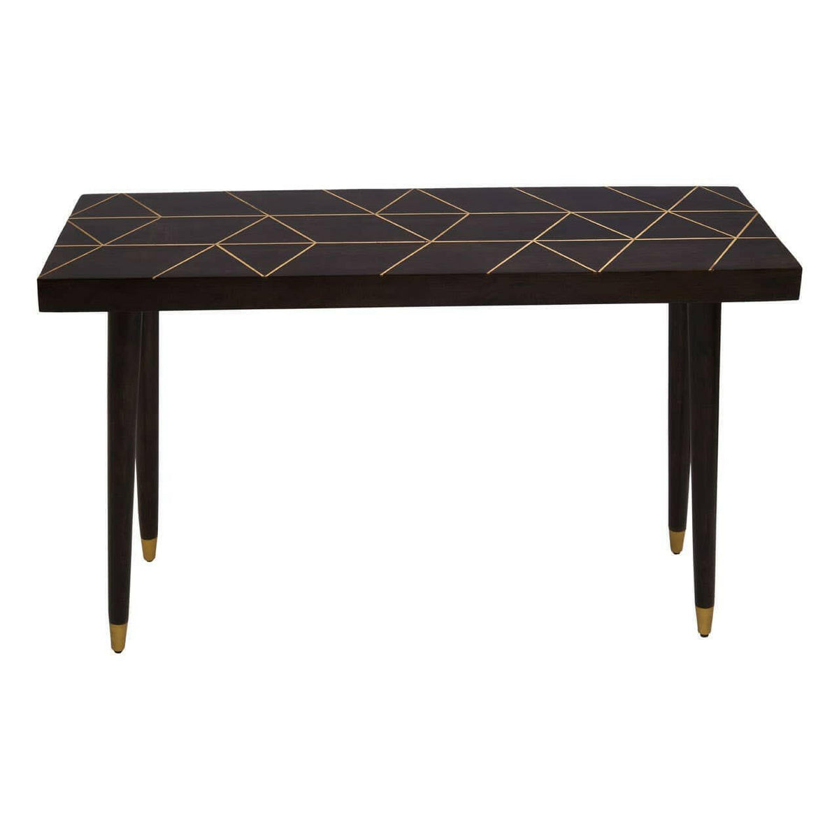 Naro Mango Wood And Gold Finishing Console Table.