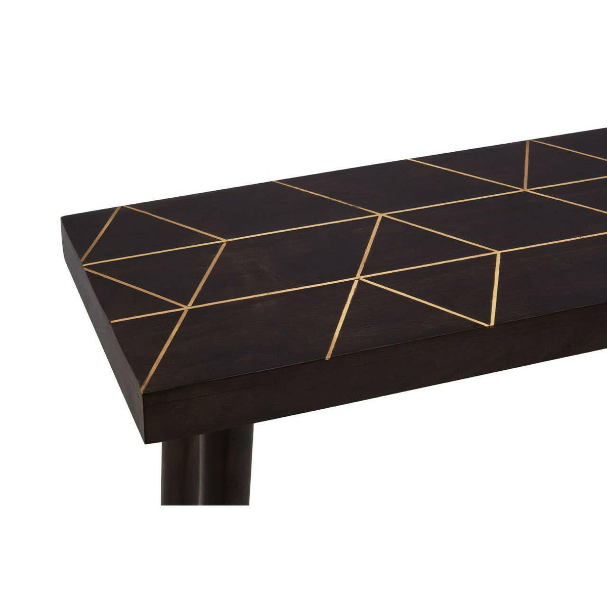 Naro Mango Wood And Gold Finishing Console Table.