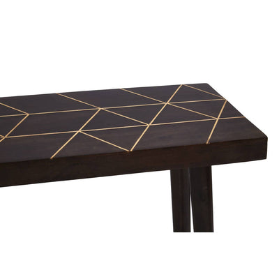 Noosa & Co. Living Naro Mango Wood And Gold Finishing Console Table House of Isabella UK