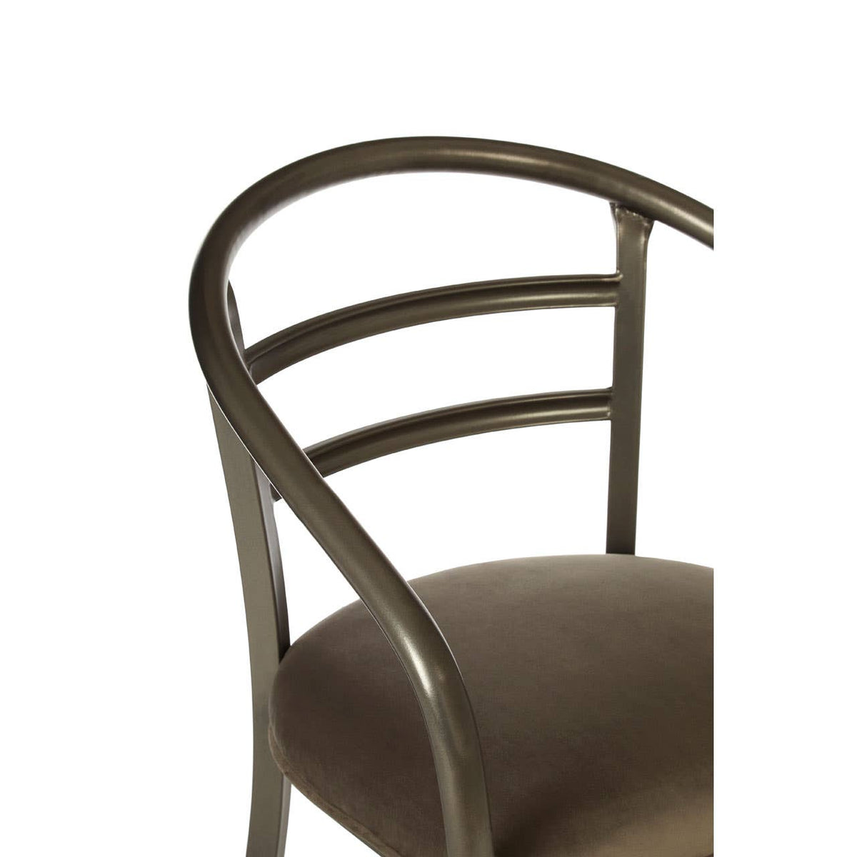 New Foundry Armchair With Curved Backrest.