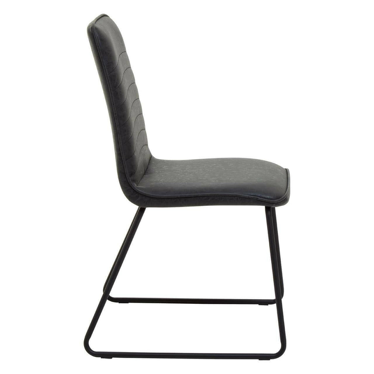 New Foundry Black Leather Effect Chair.