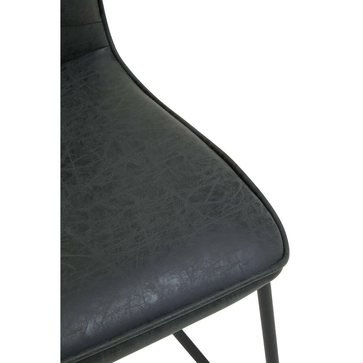 New Foundry Black Leather Effect Chair.