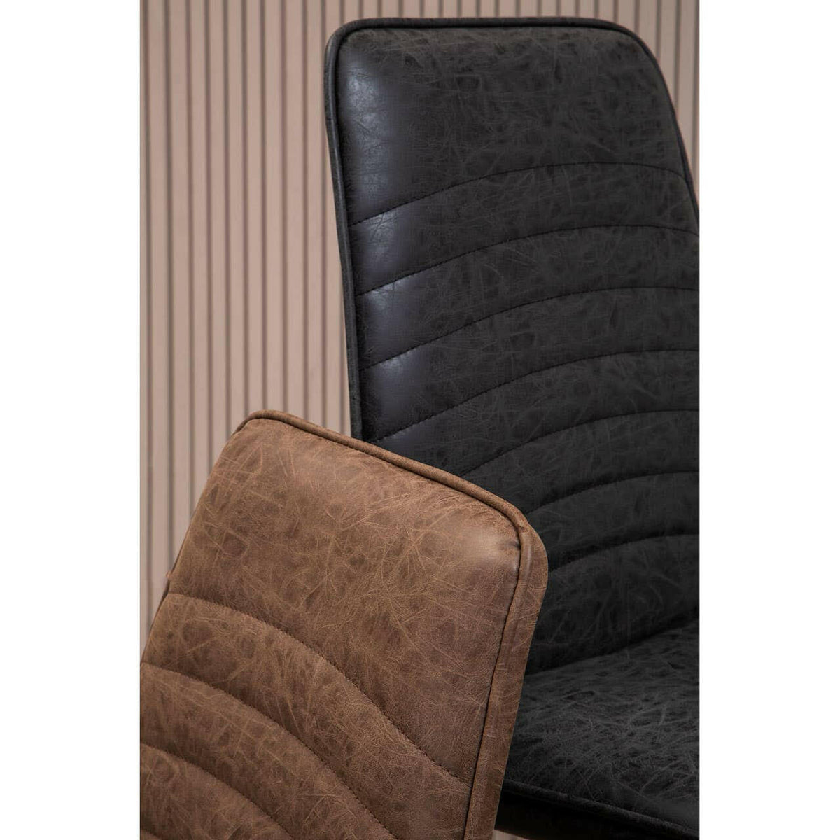 New Foundry Black Leather Effect Chair.