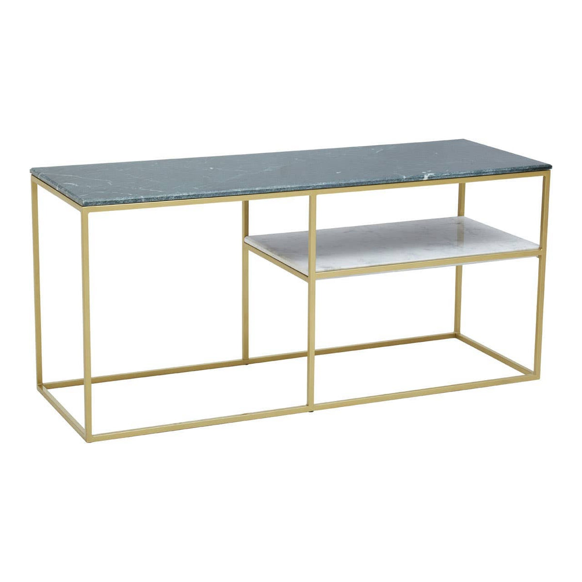 Nirvana Assorted Marble And Gold Frame Console Table.