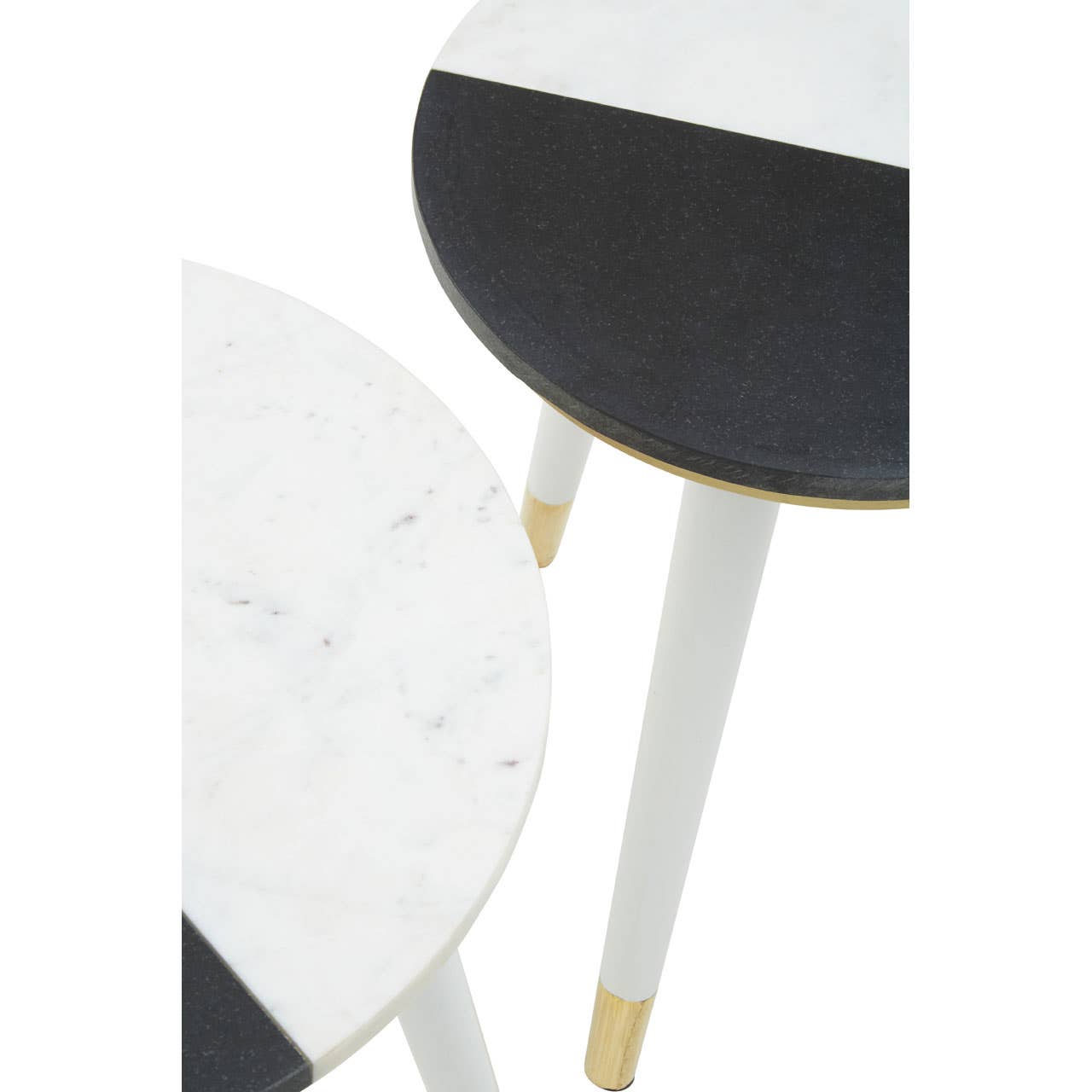 Noosa & Co. Living Nirvana Black And White Marble Side Table House of Isabella UK