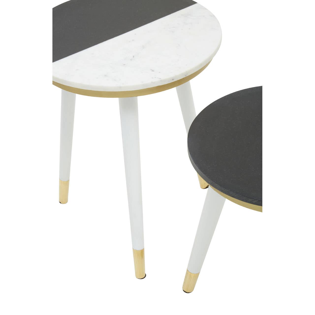 Noosa & Co. Living Nirvana Black And White Marble Side Table House of Isabella UK