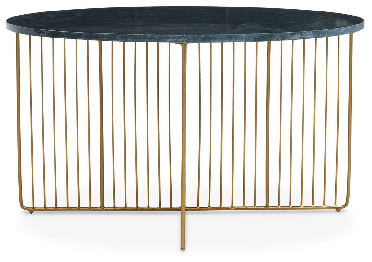 Nirvana Green Marble And Gold Frame Coffee Table.