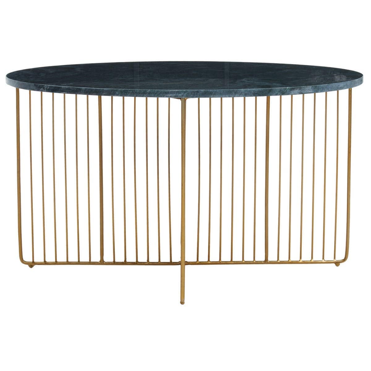 Noosa & Co. Living Nirvana Green Marble And Gold Frame Coffee Table House of Isabella UK