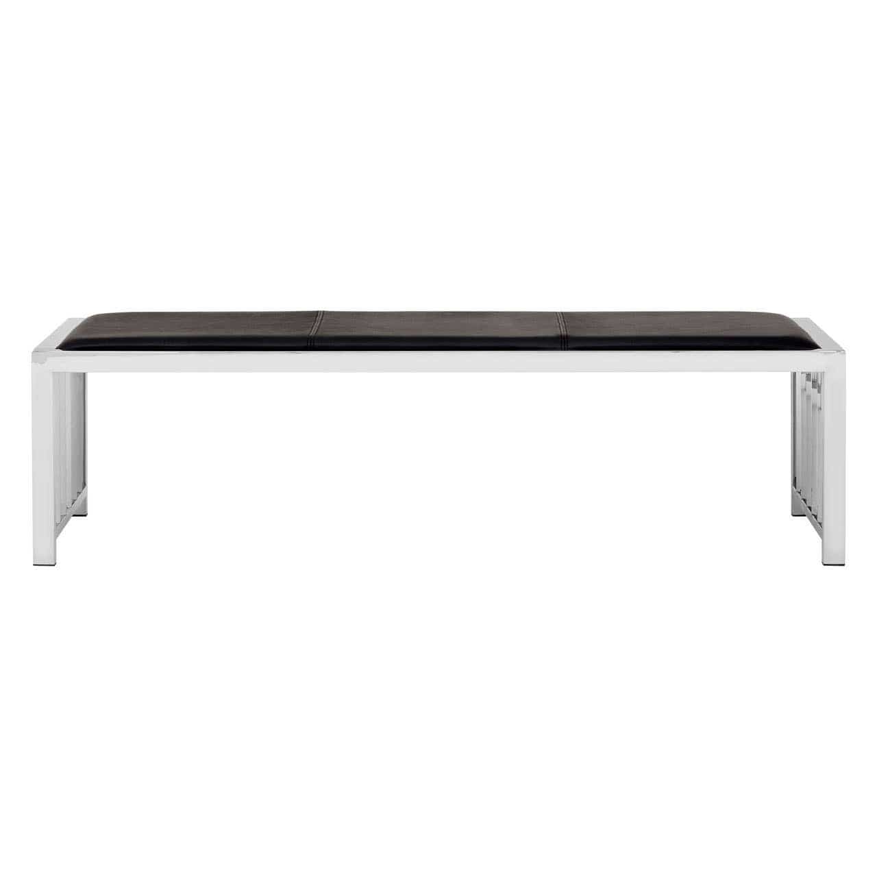 Noosa & Co. Living Novara Black Leather Bench House of Isabella UK