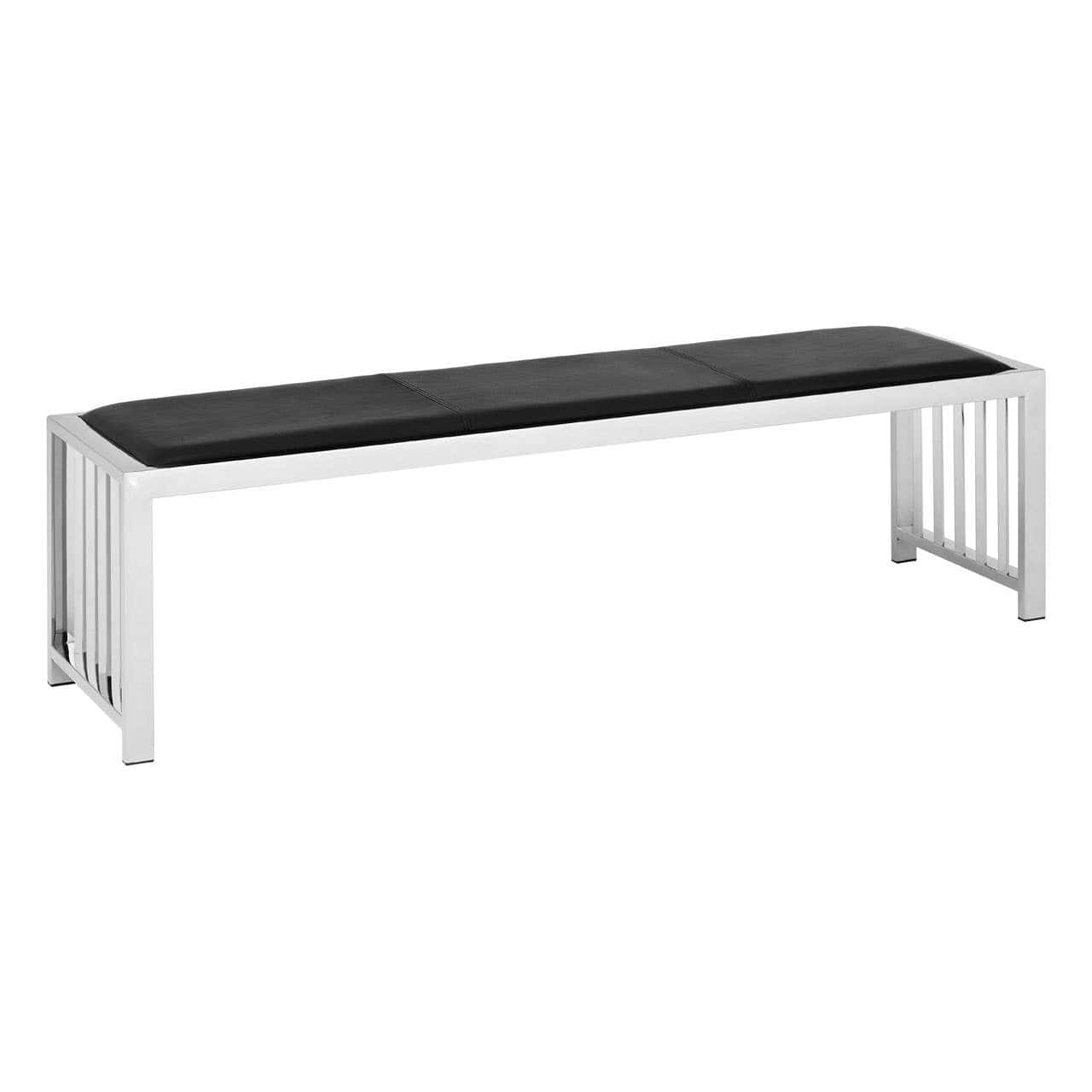 Noosa & Co. Living Novara Black Leather Bench House of Isabella UK