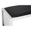 Novara Black Leather Bench.
