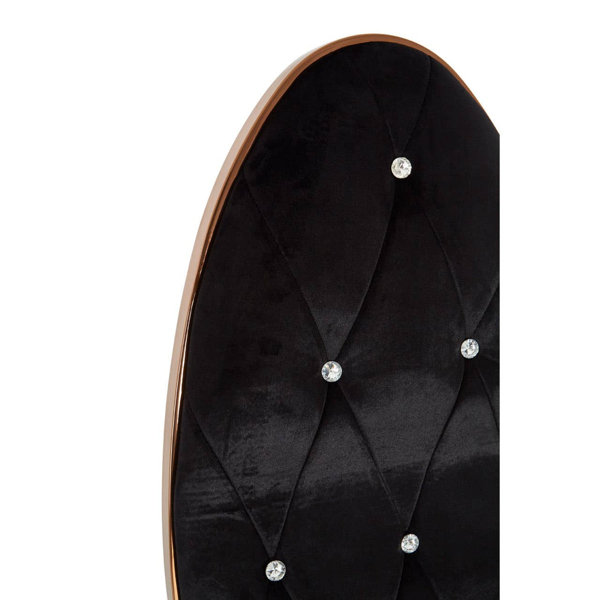 Novara Black Velvet / Rose Gold Baroque Chair.