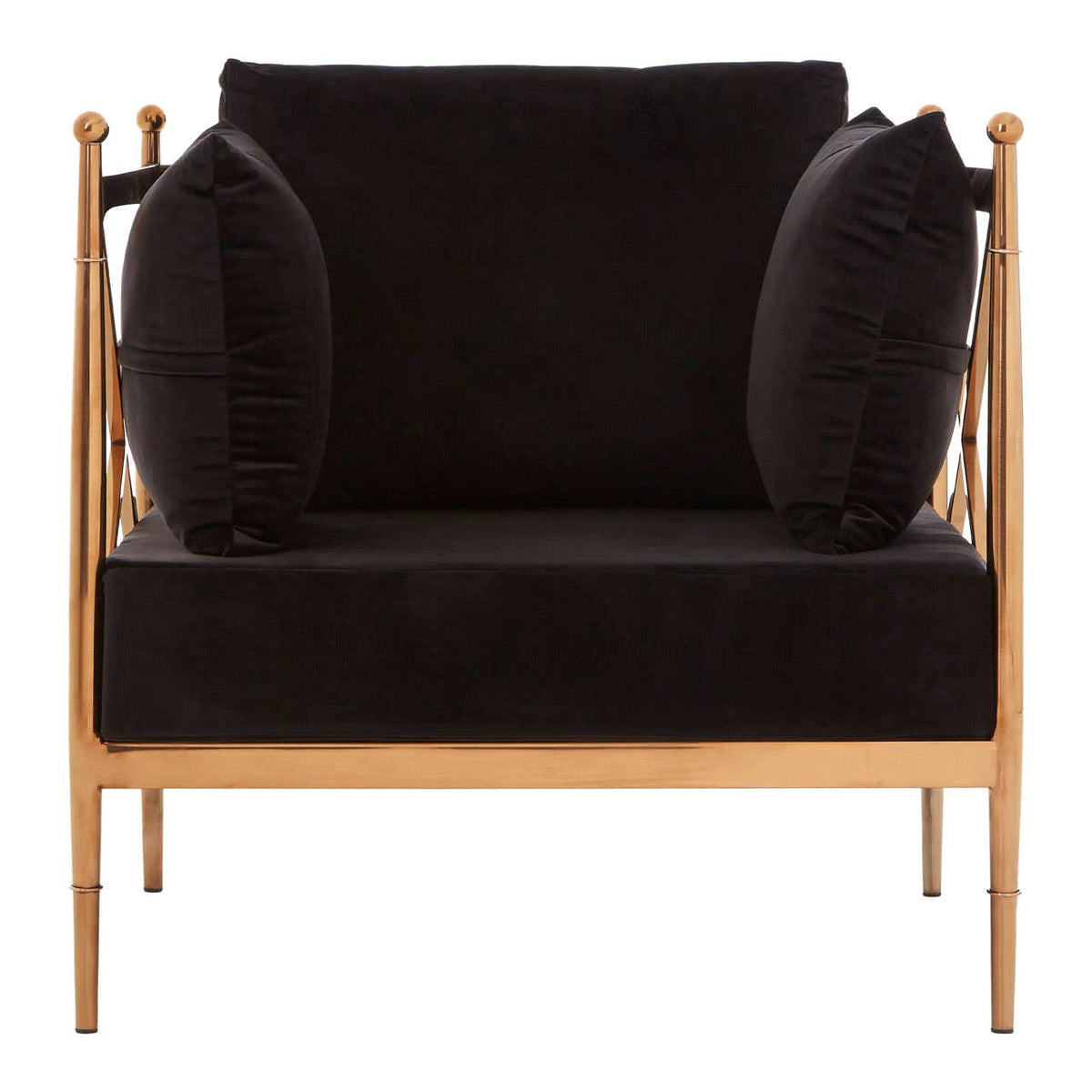 Novo Chair With Rose Gold Lattice Arms.