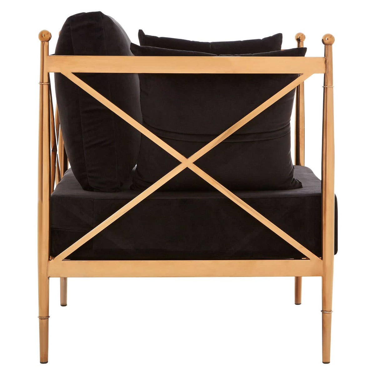 Novo Chair With Rose Gold Lattice Arms.