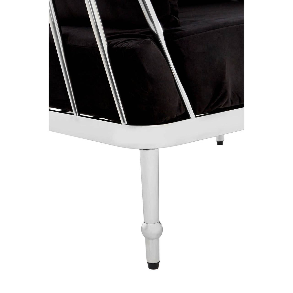 Novo Chair With Silver Finish Tapered Arms.