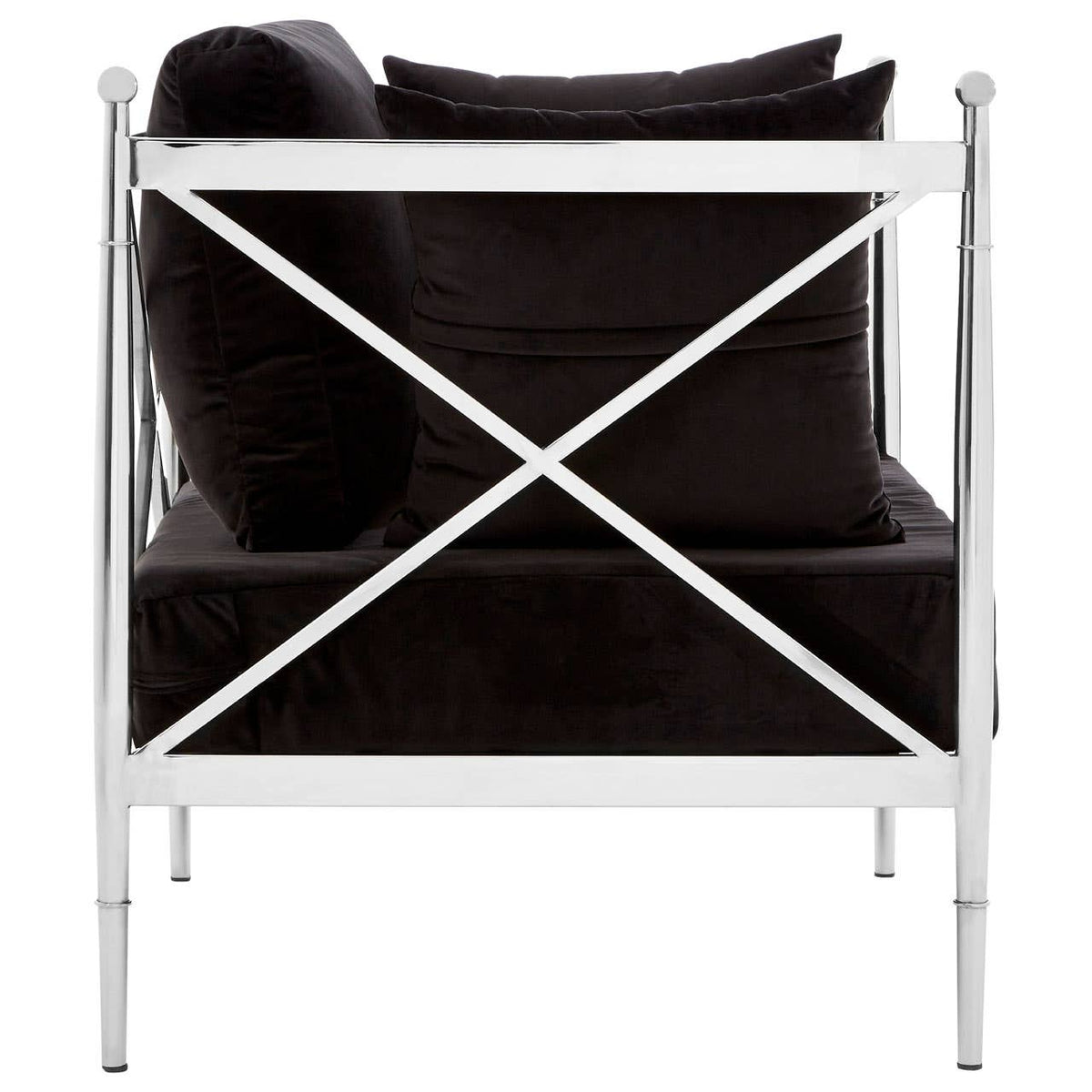 Novo Chair With Silver Lattice Arms.