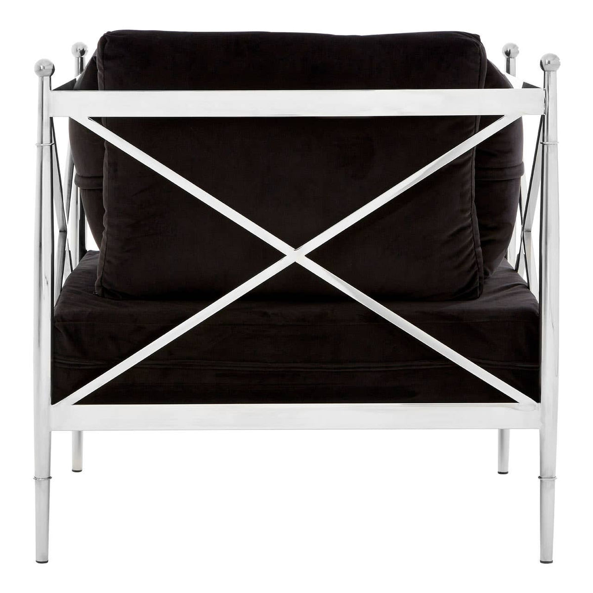 Novo Chair With Silver Lattice Arms.