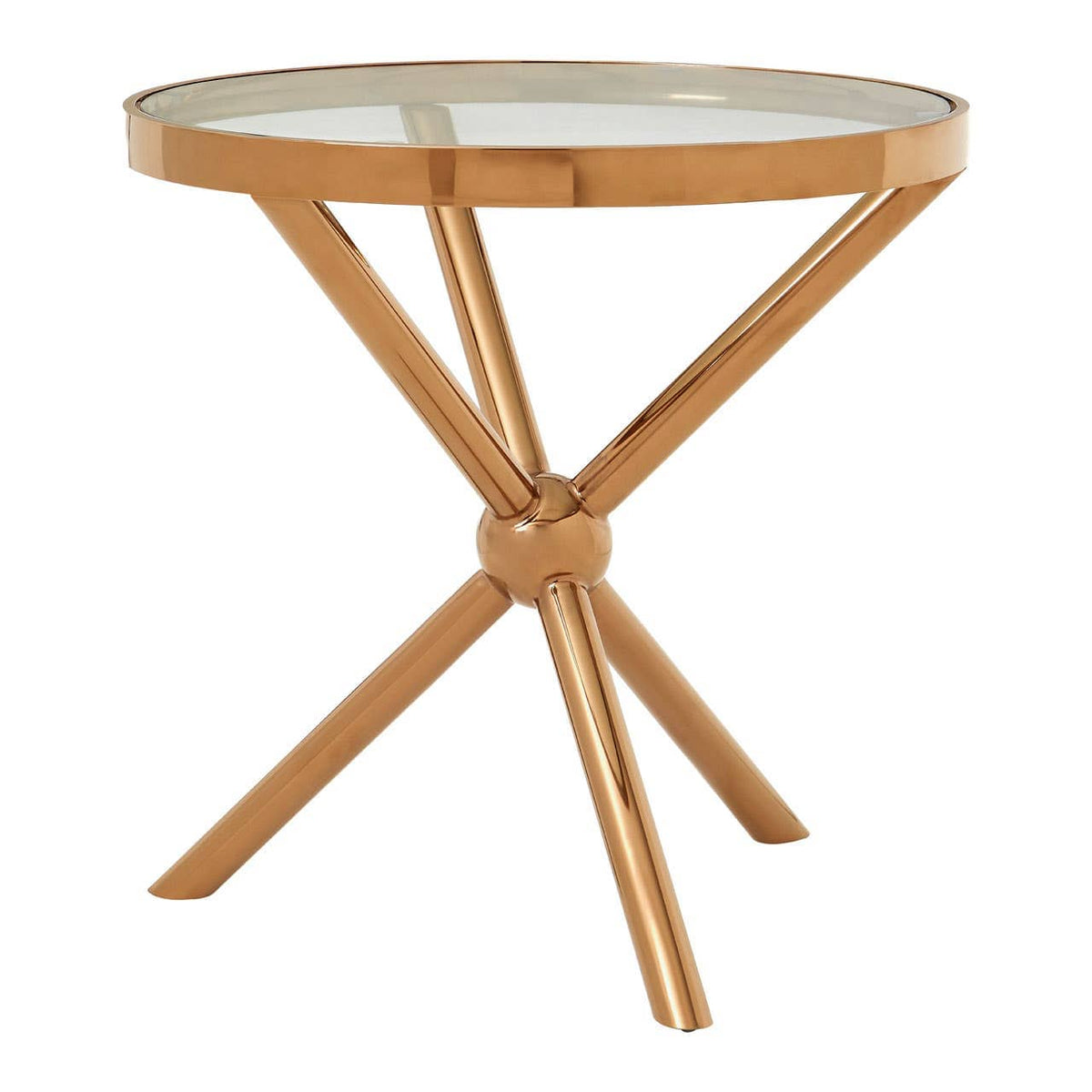 Novo Round Rose Gold Side Table.