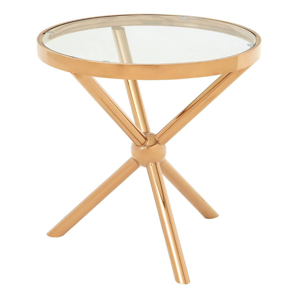 Novo Round Rose Gold Side Table.