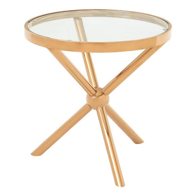 Noosa & Co. Living Novo Round Rose Gold Side Table House of Isabella UK