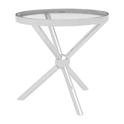 Noosa & Co. Living Novo Round Silver Side Table House of Isabella UK