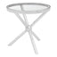 Novo Round Silver Side Table.