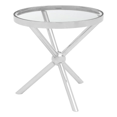 Noosa & Co. Living Novo Round Silver Side Table House of Isabella UK