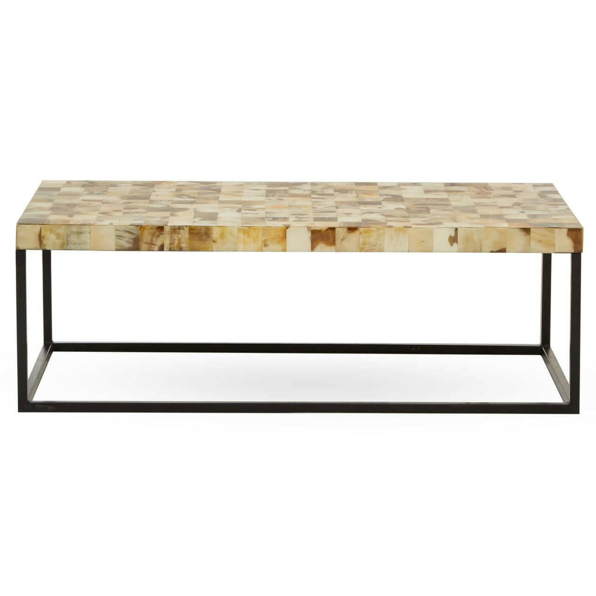 Obra Cream Shell Rectangle Coffee Table.