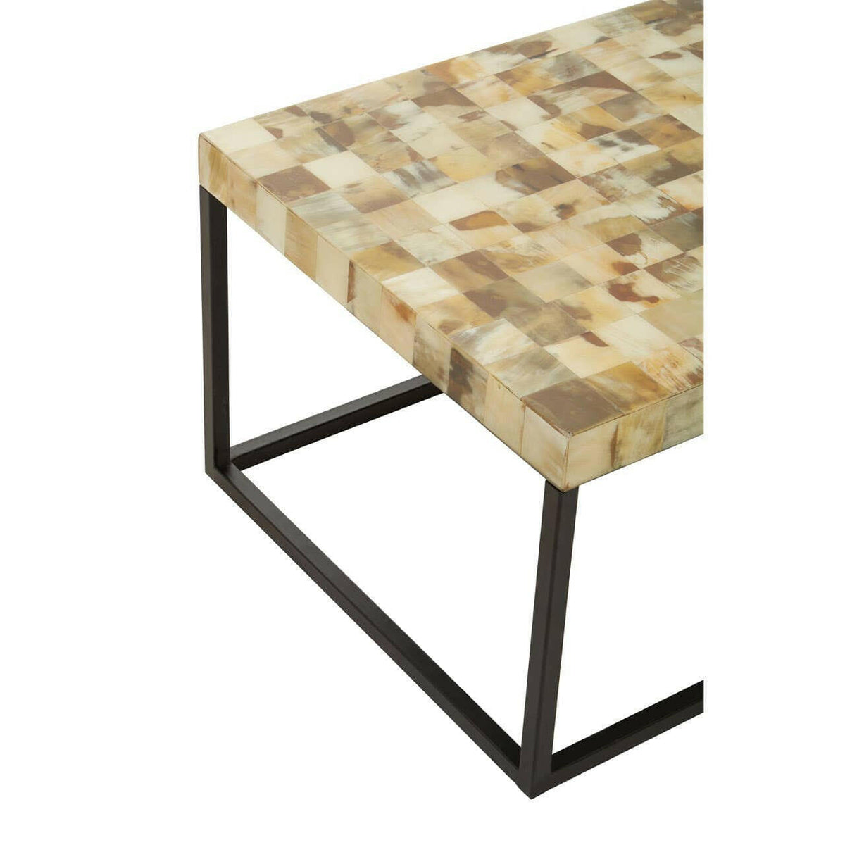 Obra Cream Shell Rectangle Coffee Table.