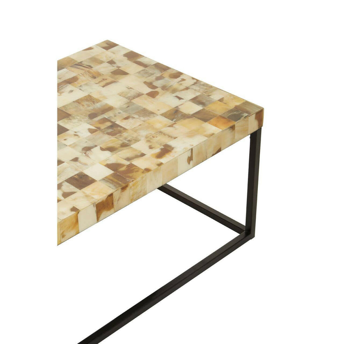 Obra Cream Shell Rectangle Coffee Table.