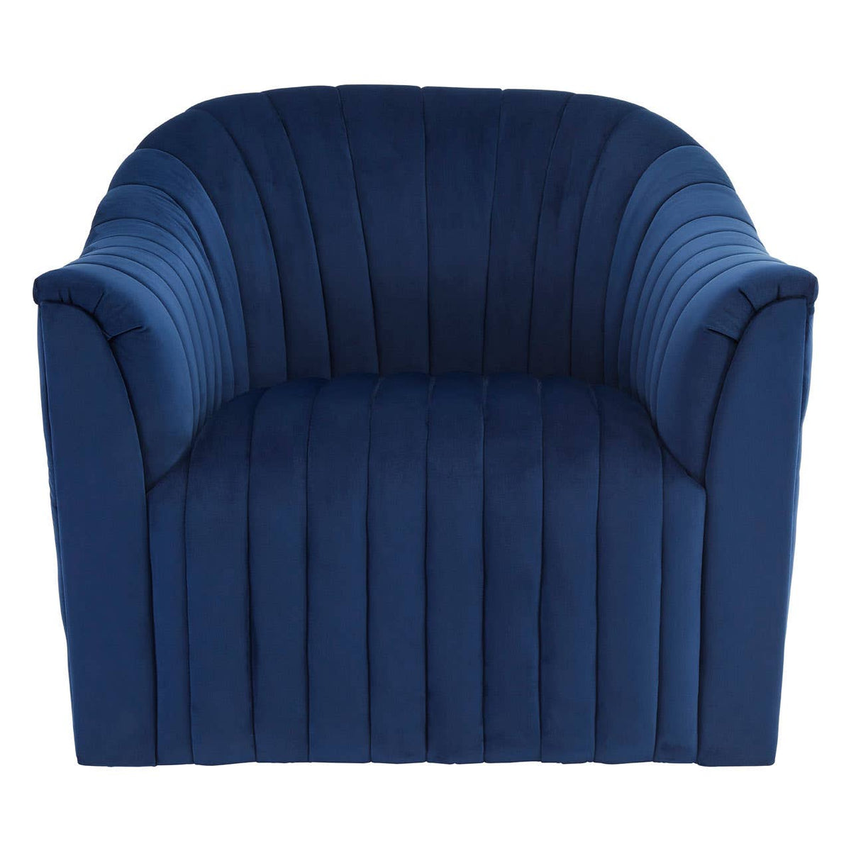 Opel Deep Blue Velvet Armchair.