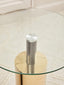 Noosa & Co. Living Oria Clear Glass Top and Gold Base Side Table House of Isabella UK