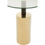 Noosa & Co. Living Oria Clear Glass Top and Gold Base Side Table House of Isabella UK