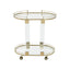 Noosa & Co. Living Oria Drinks Trolley With Warm Gold Metallic Frame House of Isabella UK