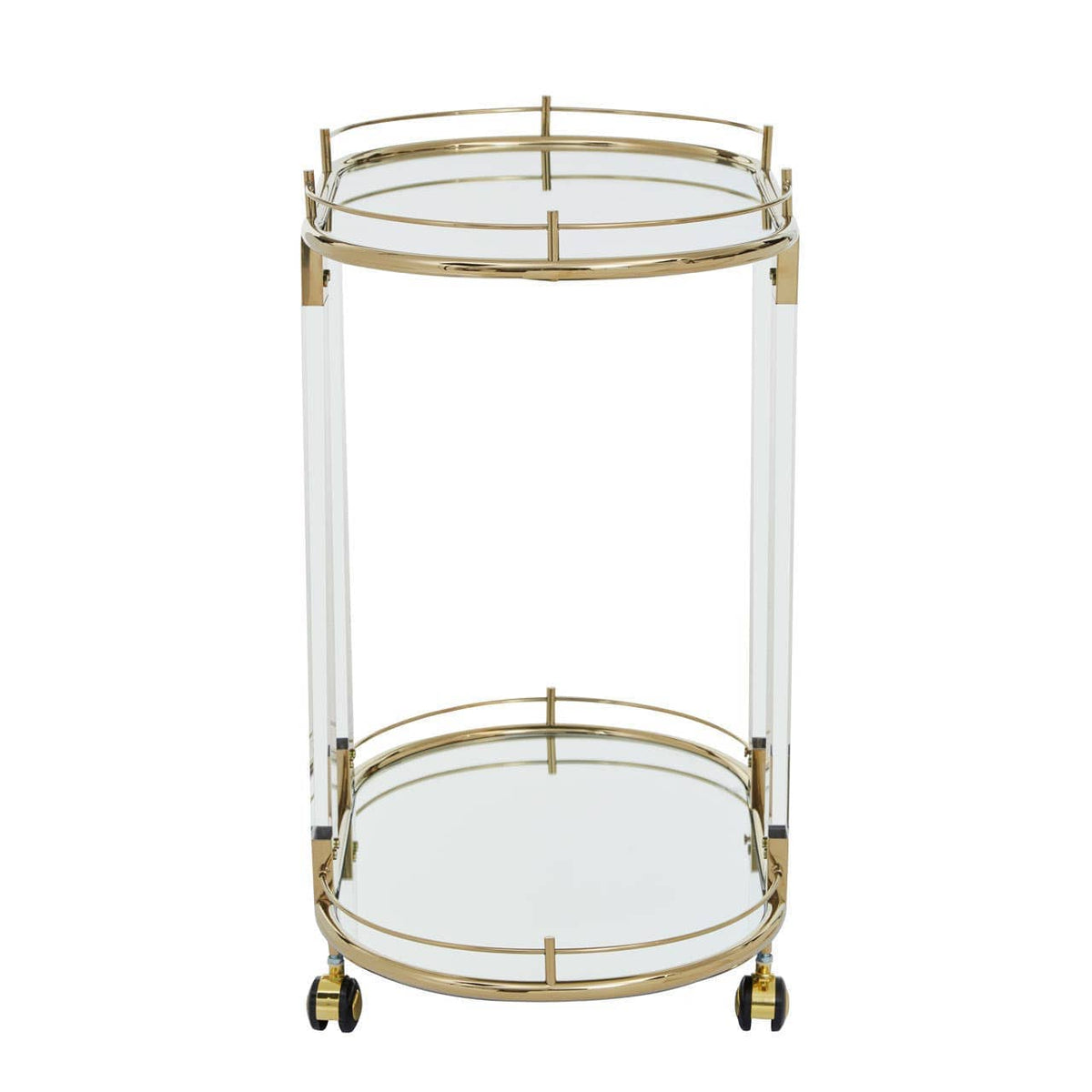 Noosa & Co. Living Oria Drinks Trolley With Warm Gold Metallic Frame House of Isabella UK