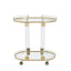 Noosa & Co. Living Oria Drinks Trolley With Warm Gold Metallic Frame House of Isabella UK