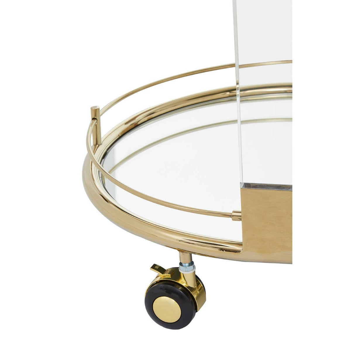 Noosa & Co. Living Oria Drinks Trolley With Warm Gold Metallic Frame House of Isabella UK