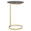 Noosa & Co. Living Oria End Table With Black Marble Effect Glass Top House of Isabella UK