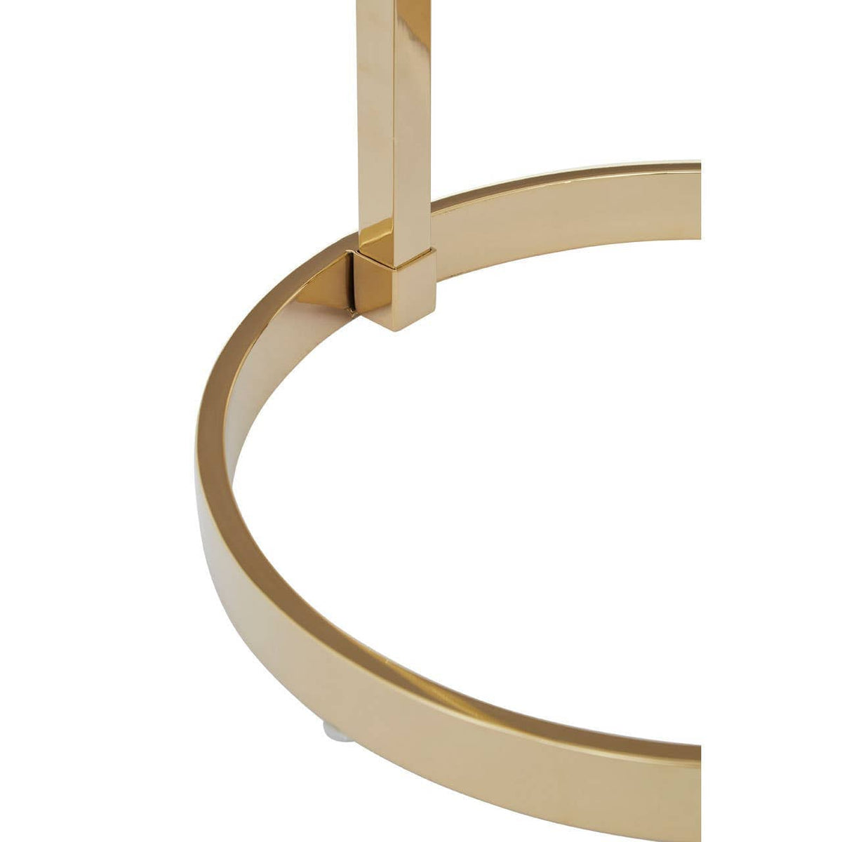 Noosa & Co. Living Oria End Table With Black Marble Effect Glass Top House of Isabella UK