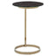 Noosa & Co. Living Oria End Table With Black Marble Effect Glass Top House of Isabella UK